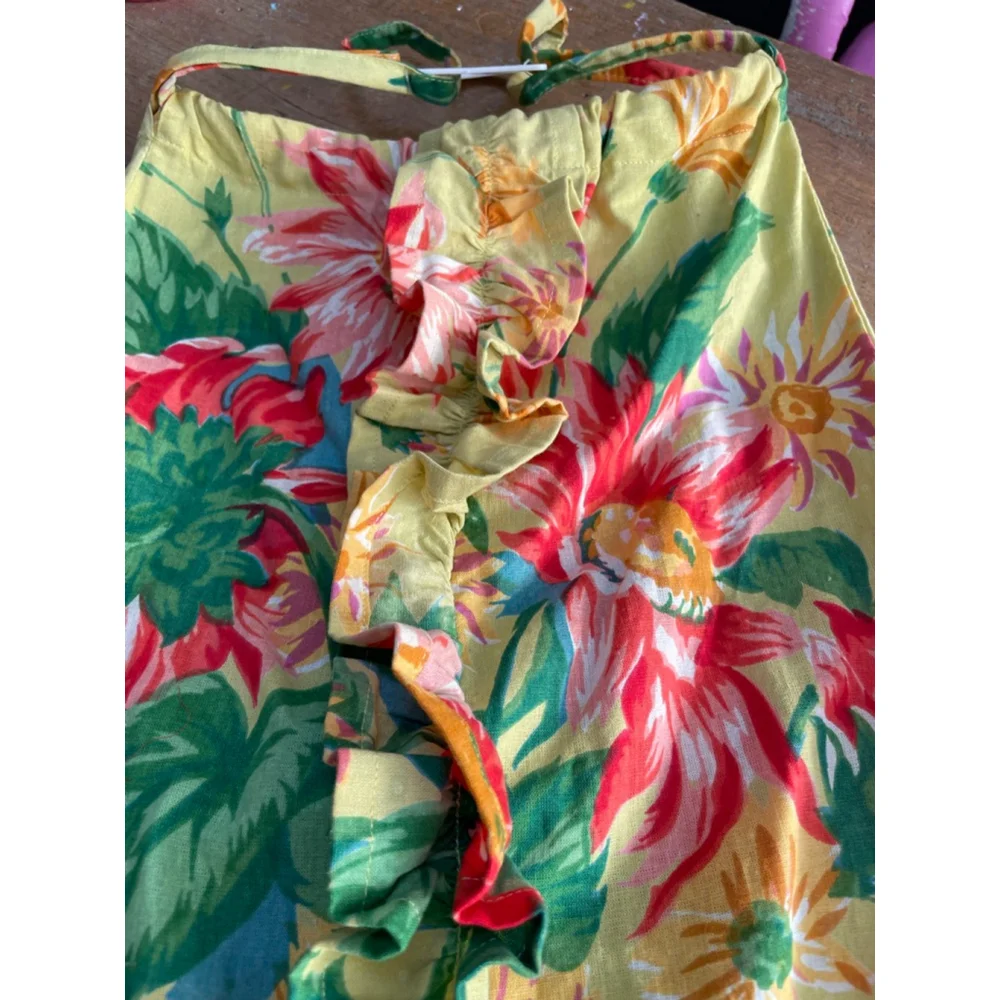 April Cornell Yellow Cotton Floral Yoga Mat Bag
